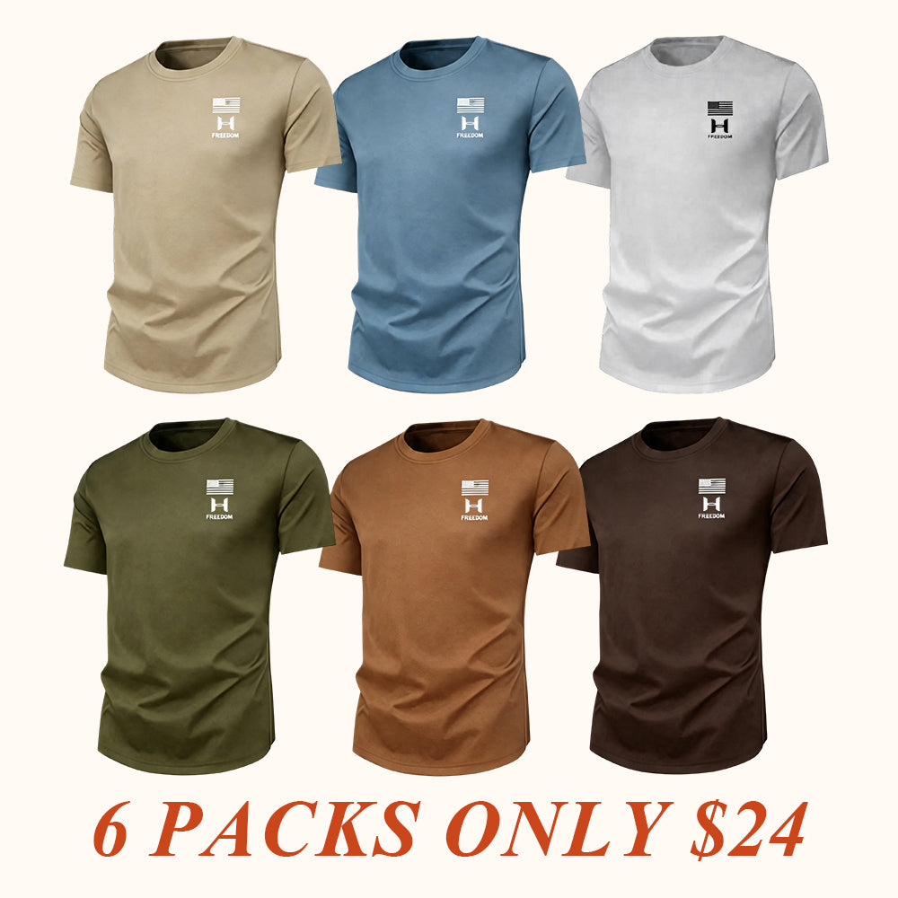 Summer American Vintage Graphic Quick-Dry Athletic Fitted T-Shirt, Men