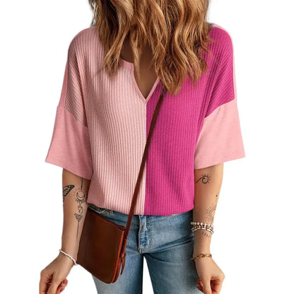Half Sleeve Waffle Knit Shirts