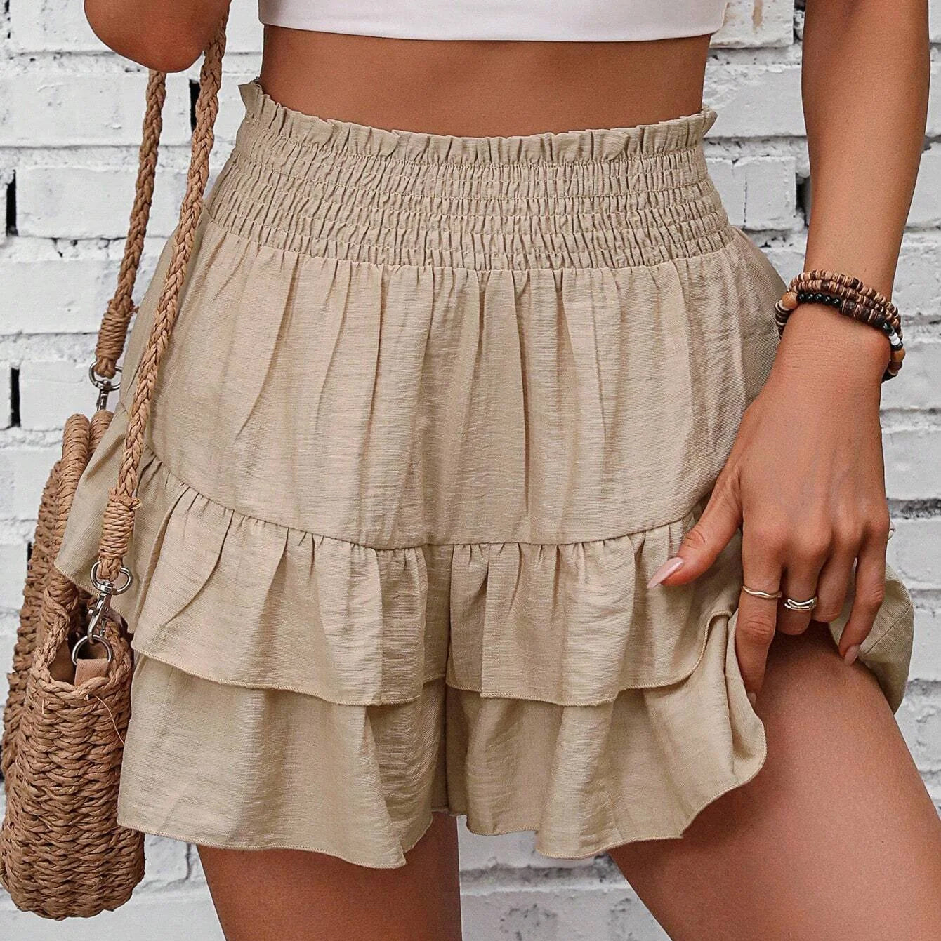 💝Last Day Promotion⚡Boho Ruffle Skorts