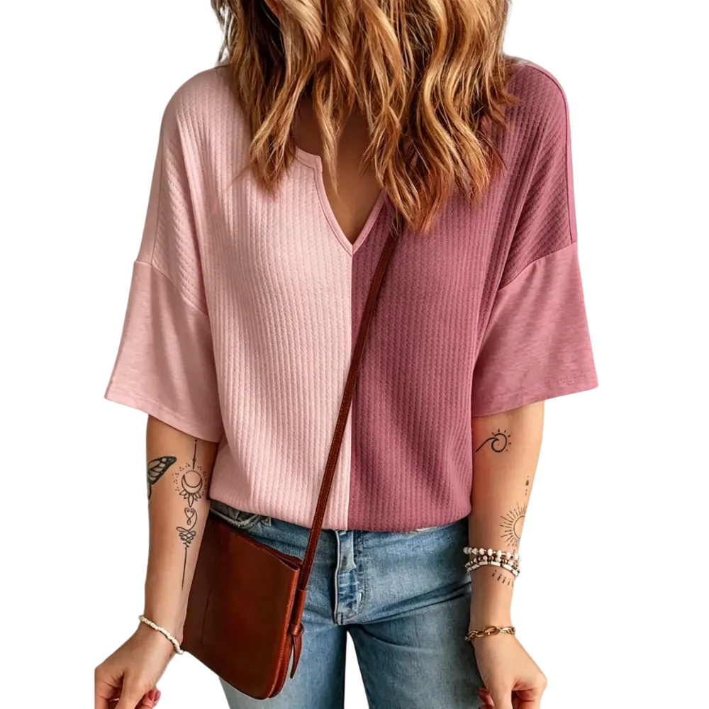 Half Sleeve Waffle Knit Shirts
