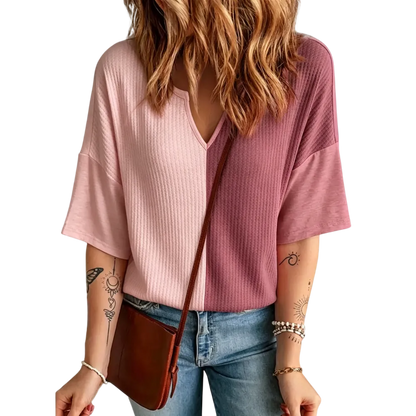 Half Sleeve Waffle Knit Shirts