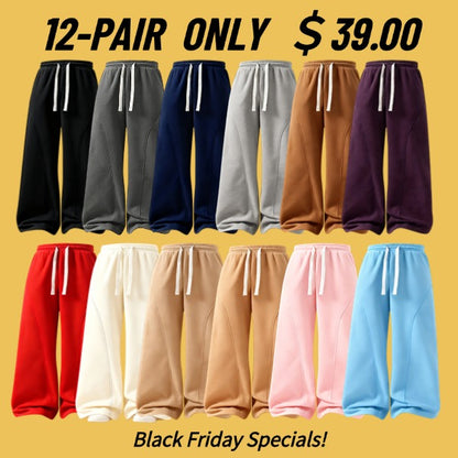 🔥6 PACKS $24🔥-Women's Drop-Shoulder Split Hem Sweatsuit Set