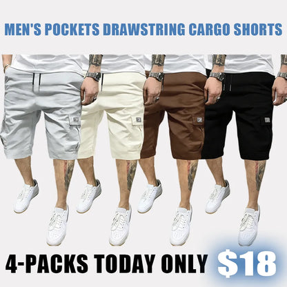 「🛒90%OFF only today」Men's Pockets Drawstring Cargo Shorts