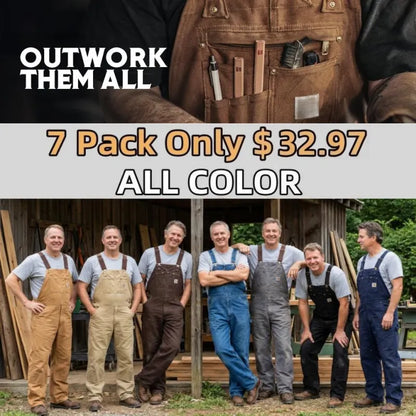 🔥Last Day Promotion!🔥Men's Denim Bib Overalls, Workwear with Adj