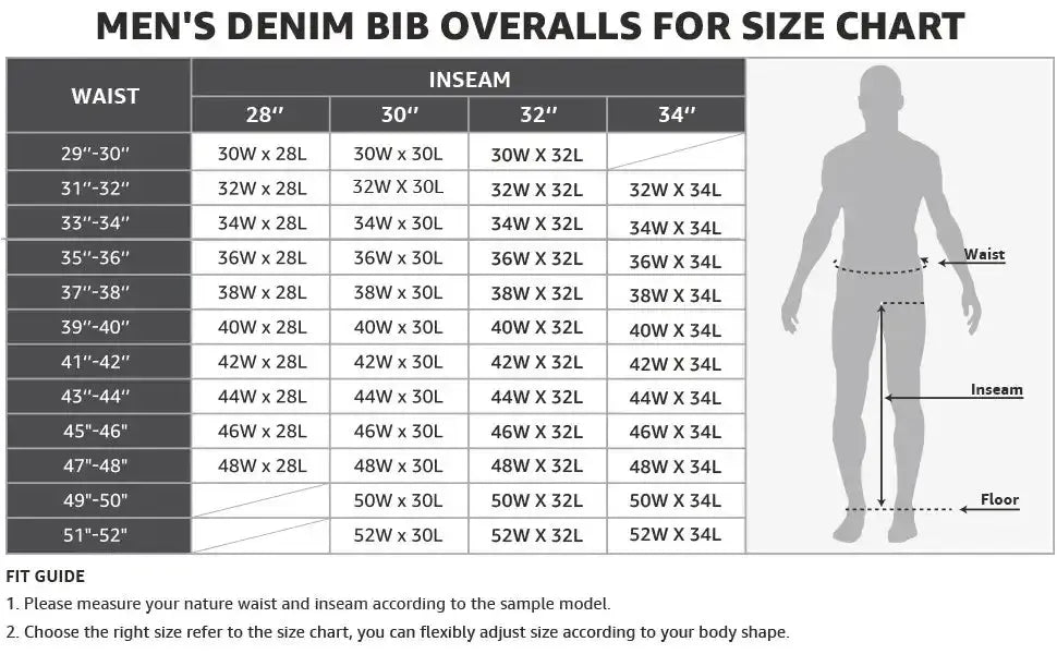 🔥Last Day Promotion!🔥Men's Denim Bib Overalls, Workwear with Adjustable Straps and Convenient Tool Pockets