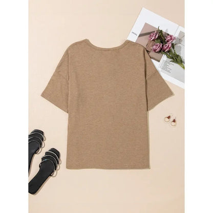 Half Sleeve Waffle Knit Shirts