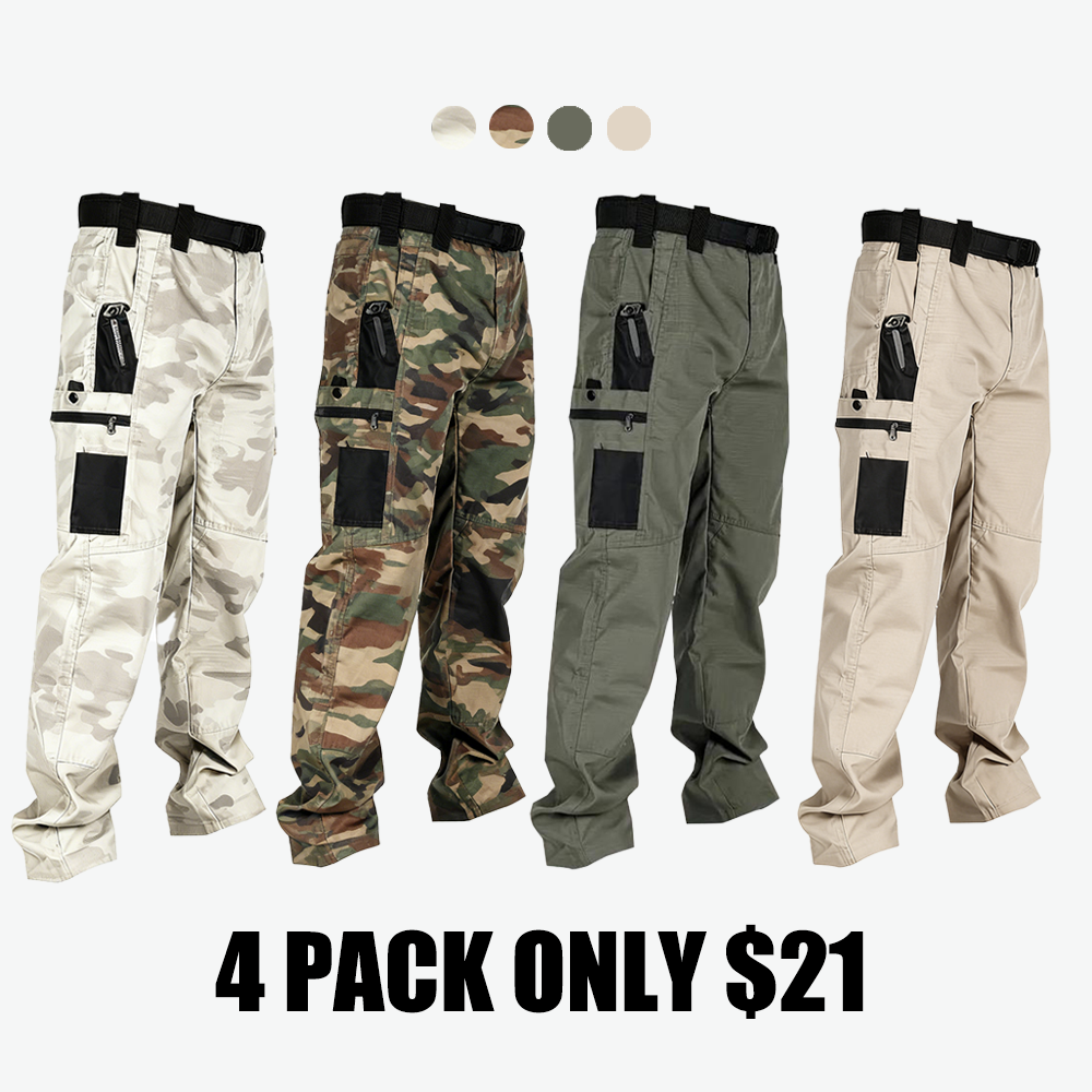 Men's Solid Color Tactical Work Pants