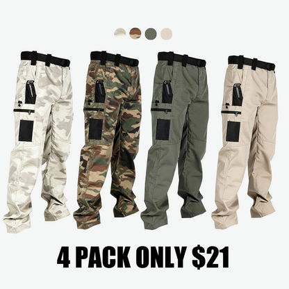 Men's Solid Color Tactical Work Pants