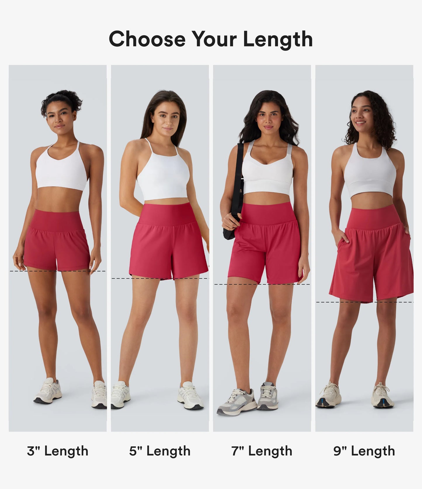 💝Last Day Promotion⚡12 piece ultra high waist back pocket and side hidden pocket 2 in 1 Yoga shorts