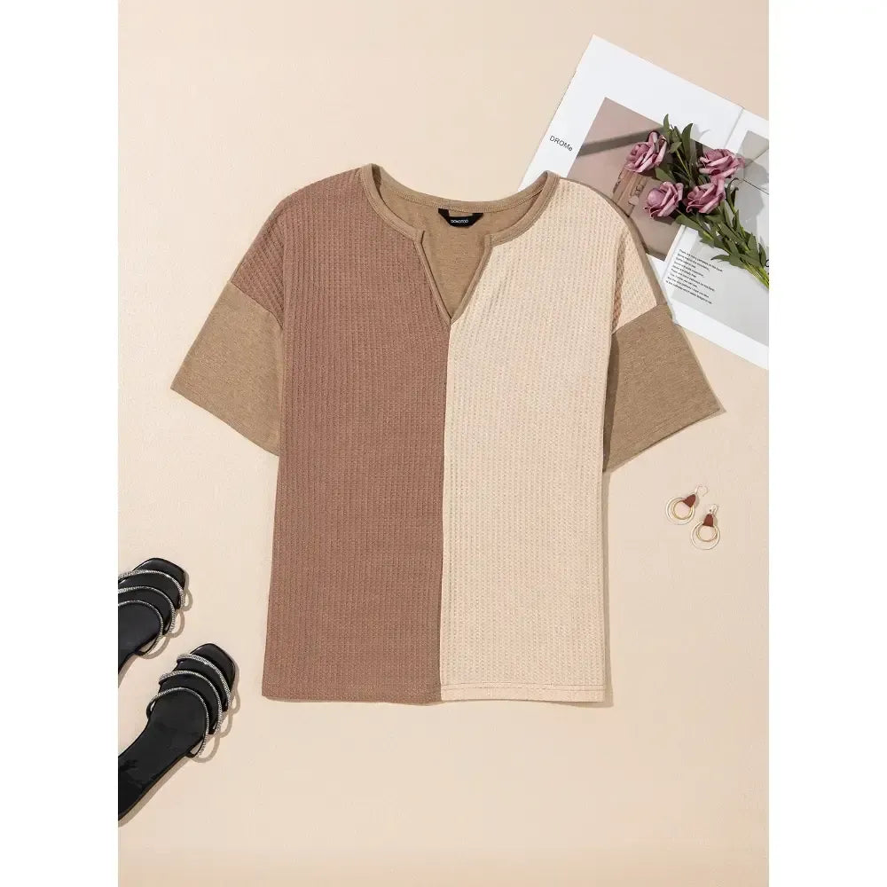 Half Sleeve Waffle Knit Shirts