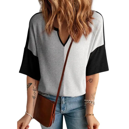 Half Sleeve Waffle Knit Shirts