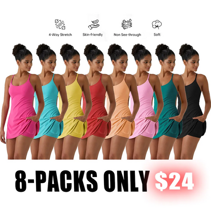 Women’s Plush Backless Active Dress-Easy Peezy Edition