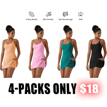 Women’s Plush Backless Active Dress-Easy Peezy Edition