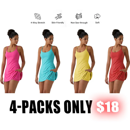 Women’s Plush Backless Active Dress-Easy Peezy Edition