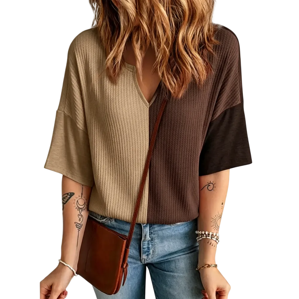 Half Sleeve Waffle Knit Shirts